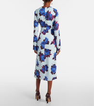 Erdem Draped floral crêpe midi dress