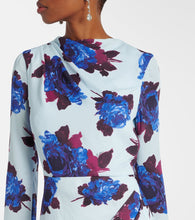 Erdem Draped floral crêpe midi dress