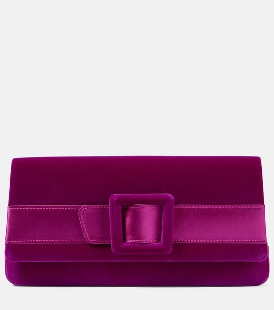Manolo Blahnik Maygot velvet clutch. Shop Manolo Blahnik Clutches for women now.