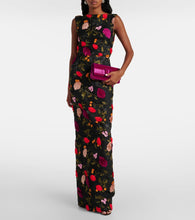 Manolo Blahnik Maygot velvet clutch
