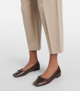 Brunello Cucinelli Monili bow-detail leather ballet flats