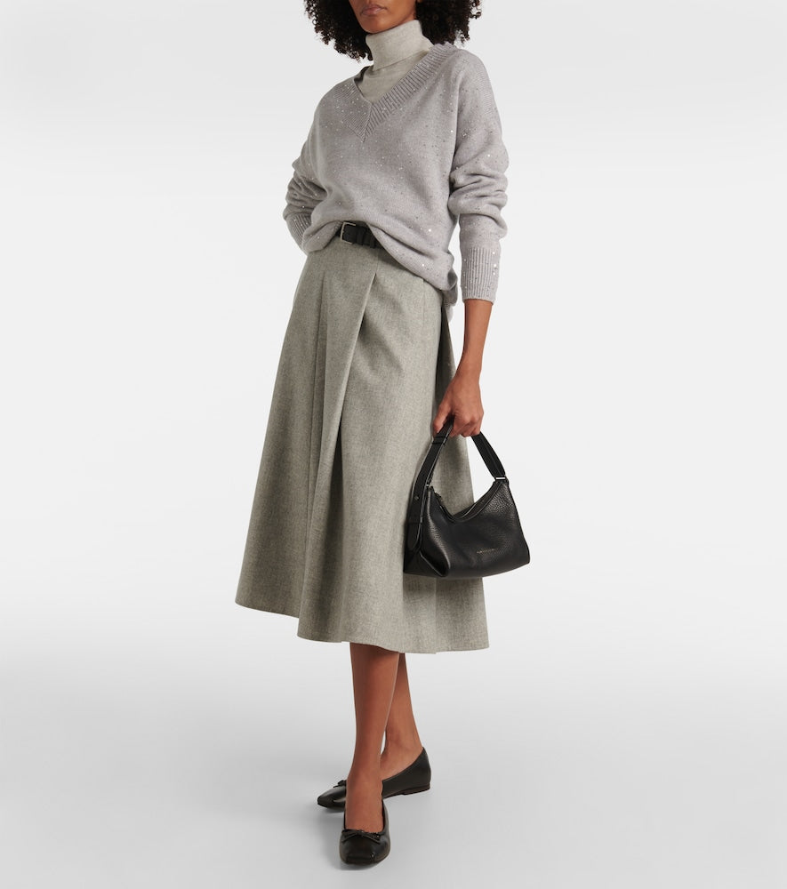 Brunello Cucinelli Monili bow-detail leather ballet flats