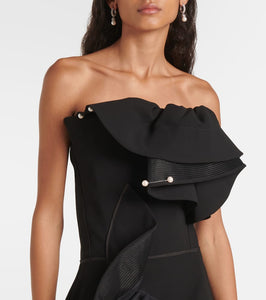 Maticevski Fateful ruffled strapless gown