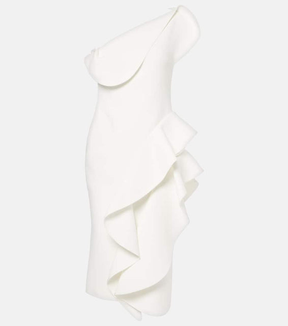 Maticevski Bridal Rhythm ruffled midi dress