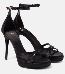 Valentino Garavani Eveninglam 120 satin platform sandals