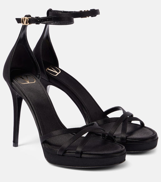Valentino Garavani Eveninglam 120 satin platform sandals
