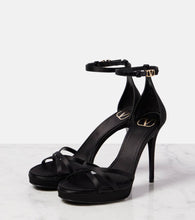 Valentino Garavani Eveninglam 120 satin platform sandals
