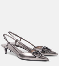 Valentino Garavani VLogo Signature leather slingback pumps