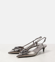 Valentino Garavani VLogo Signature leather slingback pumps