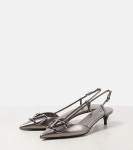 Valentino Garavani VLogo Signature leather slingback pumps