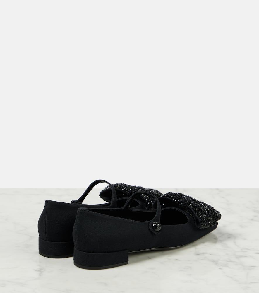 Valentino Garavani Bowjane embellished  Mary Jane flats