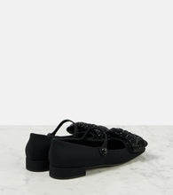 Valentino Garavani Bowjane embellished cr√É¬™pe Mary Jane flats