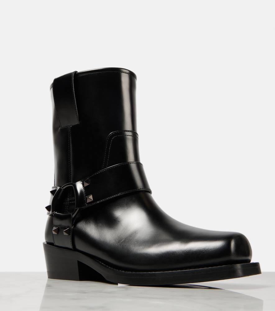 Valentino Garavani Rockstud leather biker boots