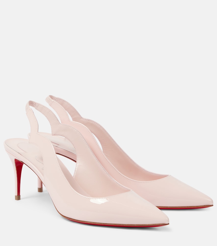 Christian Louboutin Hot Chick Sling 70 leather slingback pumps - Christian Louboutin Hot Chick Sling 70 皮革露跟高跟鞋