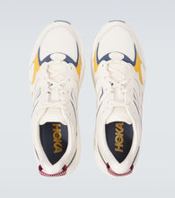 Hoka One One Clifton L leather-trimmed sneakers