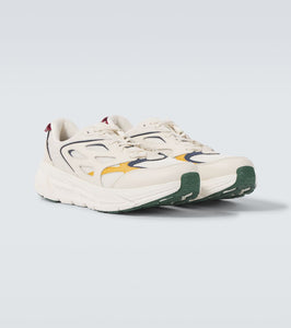 Hoka One One Clifton L leather-trimmed sneakers