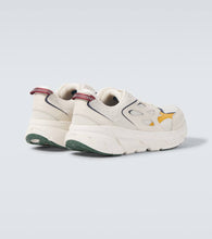 Hoka One One Clifton L leather-trimmed sneakers