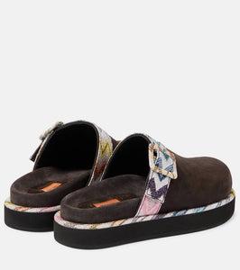 Missoni Zigzag suede clogs