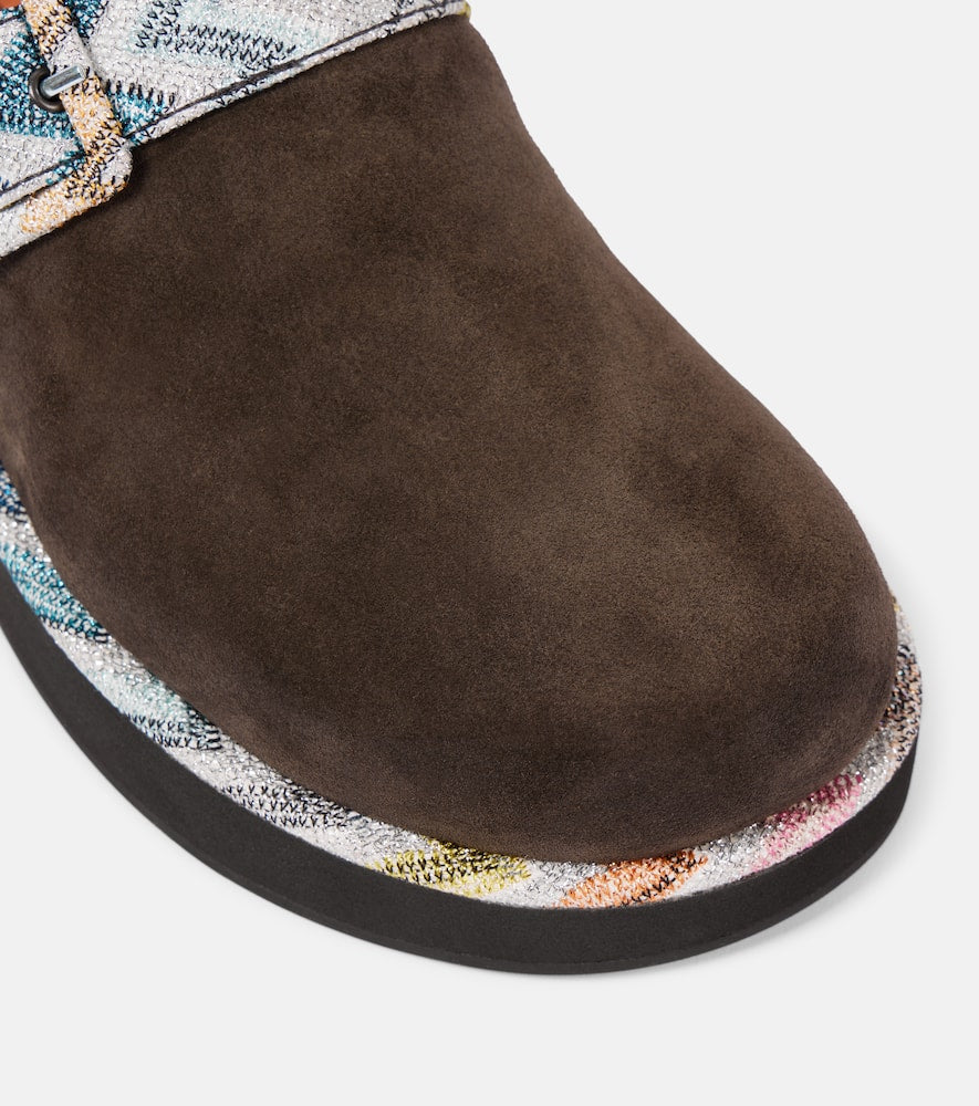 Missoni Zigzag suede clogs