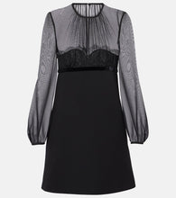 Max Mara Jader sabl√É¬© and silk georgette minidress