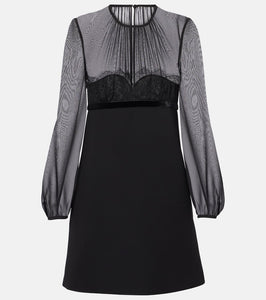 Max Mara Jader sabl√É¬© and silk georgette minidress