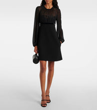Max Mara Jader sabl√É¬© and silk georgette minidress