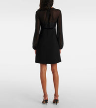 Max Mara Jader sabl√É¬© and silk georgette minidress