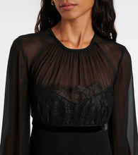 Max Mara Jader sabl√É¬© and silk georgette minidress