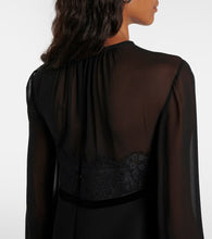 Max Mara Jader sabl√É¬© and silk georgette minidress