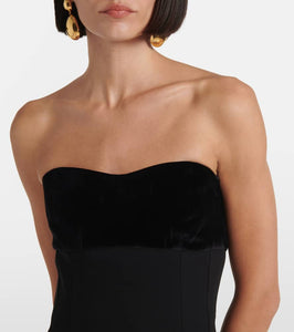 Max Mara Trani strapless cotton minidress