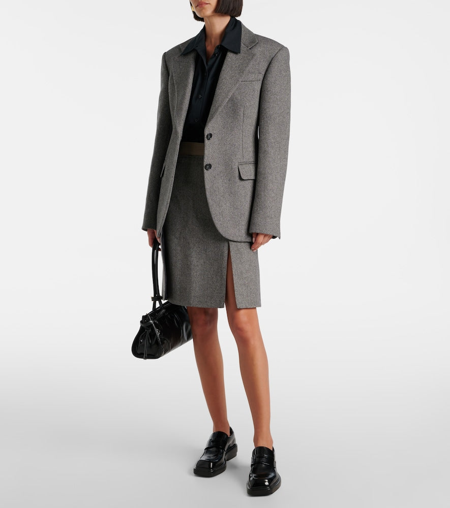 Sportmax Gel wool-blend tweed blazer