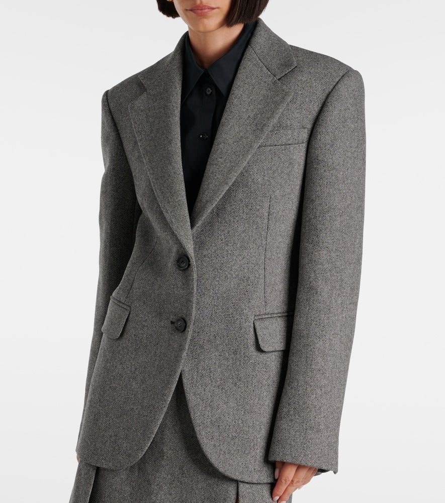 Sportmax Gel wool-blend tweed blazer