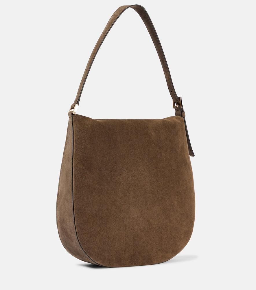 Savette Large Tondo suede shoulder bag