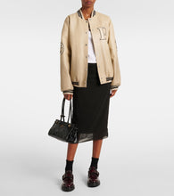 Prada Patch-appliqu√É¬© padded leather varsity jacket