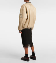 Prada Patch-appliqu√É¬© padded leather varsity jacket