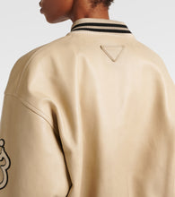 Prada Patch-appliqu√É¬© padded leather varsity jacket