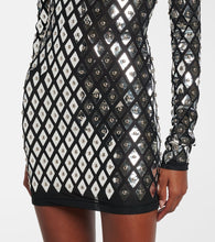Rabanne Studded jersey minidress
