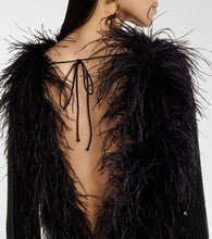 The New Arrivals Ilkyaz Ozel Juises feather-trimmed sequined minidress