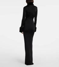 The New Arrivals Ilkyaz Ozel Priscilla faux fur-trimmed silk-blend gown
