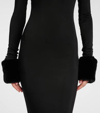 The New Arrivals Ilkyaz Ozel Priscilla faux fur-trimmed silk-blend gown