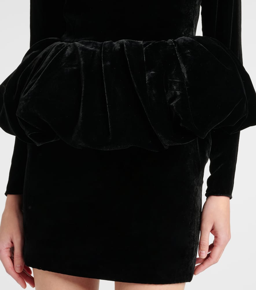The New Arrivals Ilkyaz Ozel Catroux peplum silk minidress