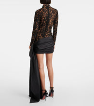 The New Arrivals Ilkyaz Ozel Chiwen bow-detail floral lace cocktail dress