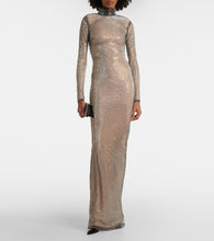 The New Arrivals Ilkyaz Ozel Catroux embellished sheer maxi dress