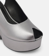 Clergerie Dylan metallic leather wedge sandals