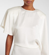 Stella McCartney Asymmetric crêpe satin midi dress