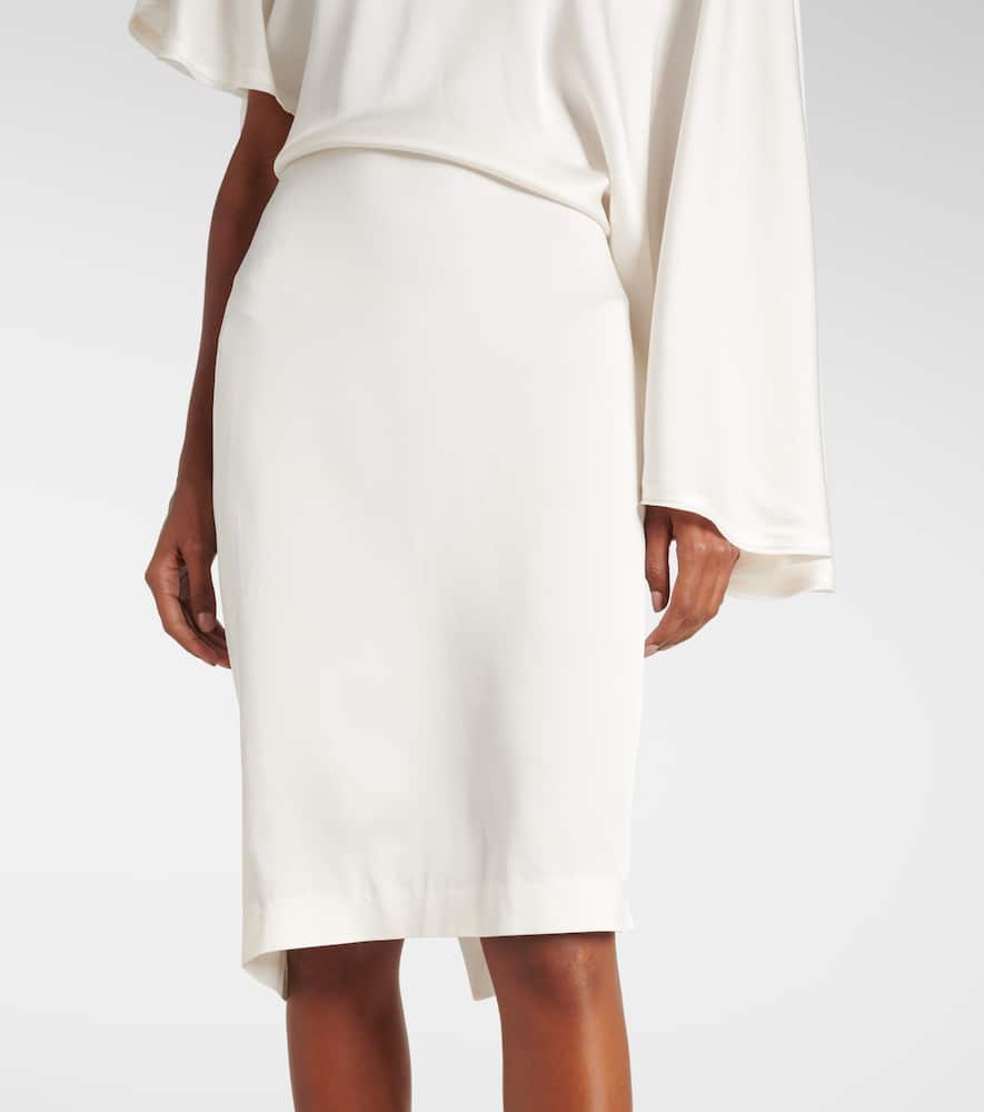 Stella McCartney Asymmetric crêpe satin midi dress
