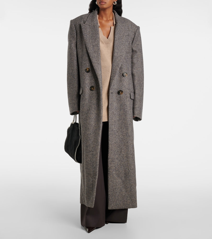 Stella McCartney Double-breasted wool and silk-blend coat