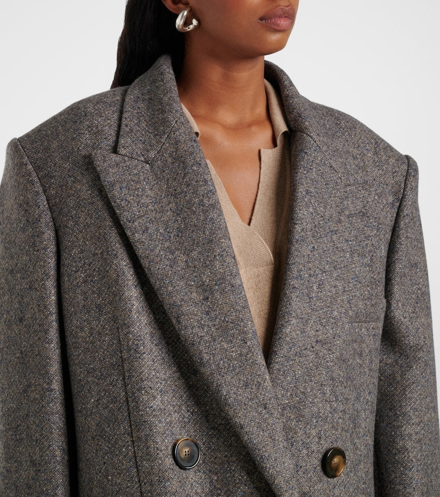 Stella McCartney Double-breasted wool and silk-blend coat