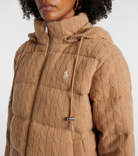 Polo Ralph Lauren Cable-knit wool and cashmere down jacket