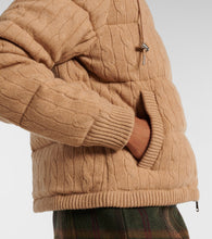 Polo Ralph Lauren Cable-knit wool and cashmere down jacket